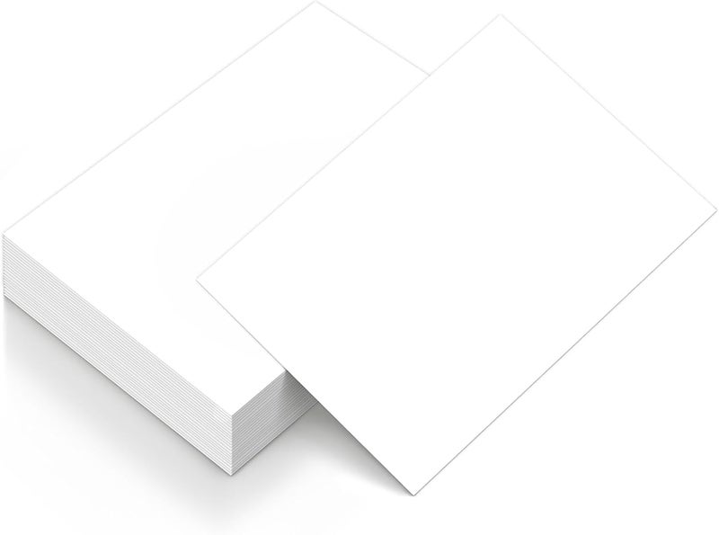 Goefun 50 Sheets White Cardstock 8.5 x 11 Certificate Paper, White Card Stock Printer Paper for Invitations, Menus, Wedding, DIY Cards - Image 1